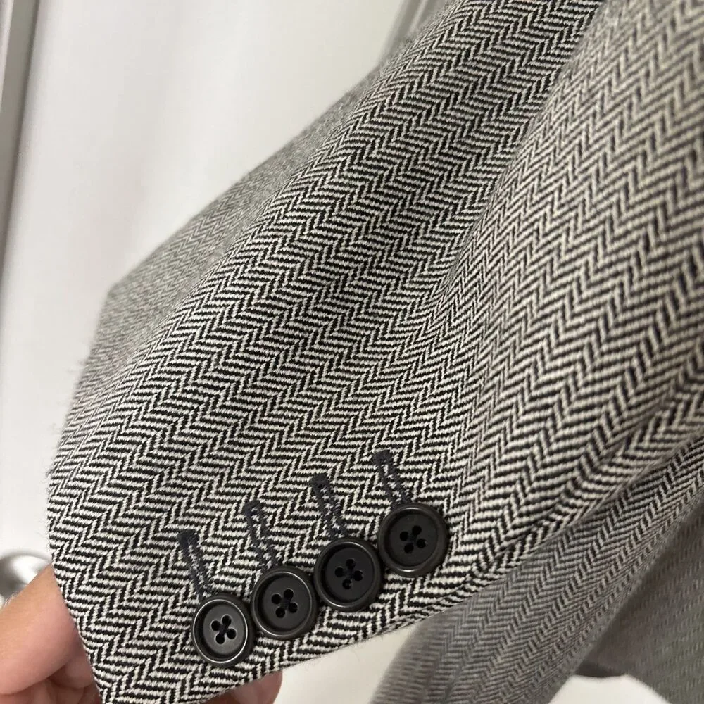 Cavellli Black & White High Quality Suit Jacket Single Breasted Made in Italy